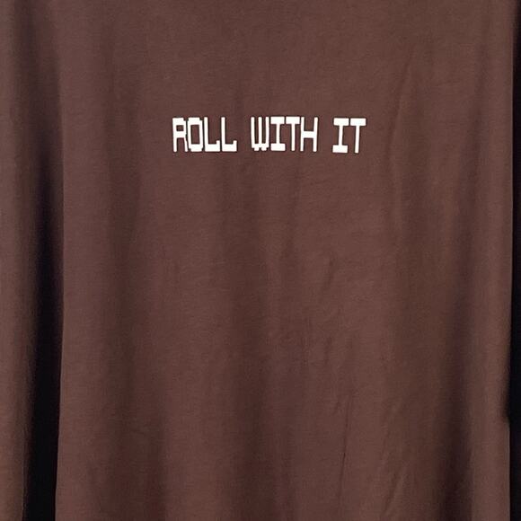 Arizona Jean Co Graphic Tee Mens Size 4XL T Shirt Brown Roll With It NEW - Picture 3 of 5